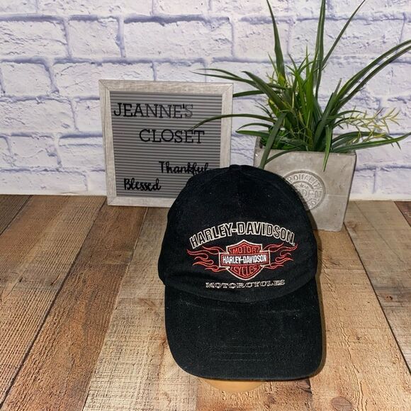 Harley Davidson Embroidered Baseball Hat, Adjustable Strap, 100% Cotton - Picture 1 of 8